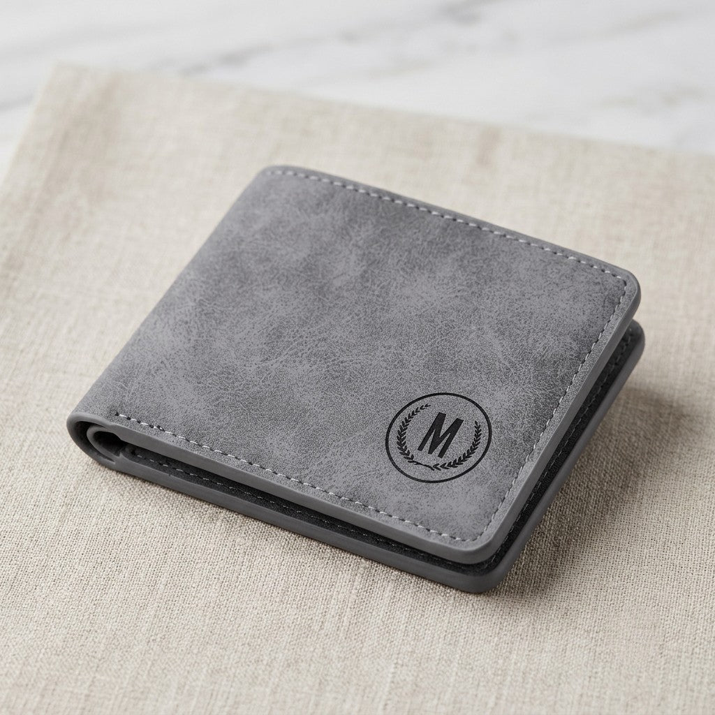 M-Design Soft Leather Bifold Wallet for Men – Premium Black Wallet