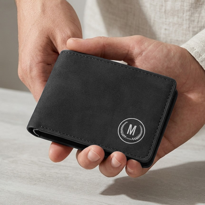 M-Design Soft Leather Bifold Wallet for Men – Premium Black Wallet
